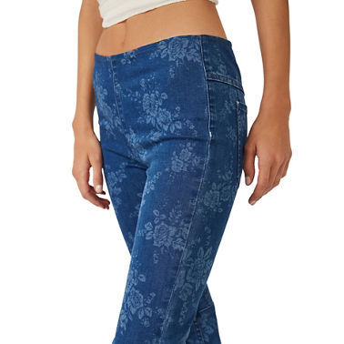 Free People Penny Pull On Printed Flare Jeans | Jeans | Clothing ...