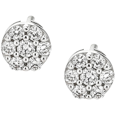 10k White Gold 1/10 Ctw Diamond Stud Earrings | Diamond Stud Earrings ...