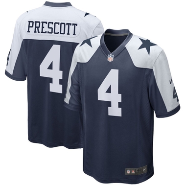 Nike Men's Dak Prescott Navy Dallas Cowboys Alternate Game Team Jersey ...