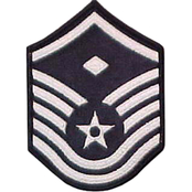 Air Force Master Sergeant (MSgt) with Diamond (1Sgt) Blue Chevron Small Rank