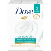 Dove Sensitive Skin Bar Soap 2 pk.