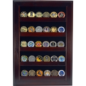 DomEx Hardwoods Coin Display Open Wall Cherry Wood