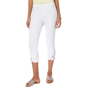 INC International Concepts Petite Cropped Capris with Lace Insert