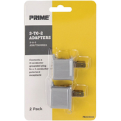 Prime Wire & Cable 3 to 2 Grounding Adapter 2 pk.