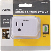 Prime Wire & Cable 1 Outlet Energy Saver Tap with On/Off Switch