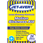 Jet-Avert Motion Sickness Aid Tablets 24 ct.