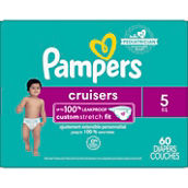 Pampers Cruisers Super Diapers Size 5 (27+ lb.) Choose Count