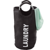 Lavish Home Collapsible Laundry Hamper with Round Handles