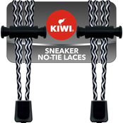 Kiwi Sneaker No-Tie Shoe Laces Black and White 1pair