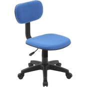 Hodedah Armless Low-Back Adjustable Height Swiveling Task Chair