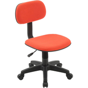 Hodedah Armless Low-Back Adjustable Height Swiveling Task Chair