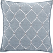 Waterford Florence Chambray Blue 18 x 18 in. Square Decorative Pillow