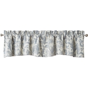 Waterford Florence Chambray Blue Scalloped Valance