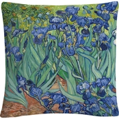 Trademark Fine Art Vincent van Gogh Irises Decorative Throw Pillow