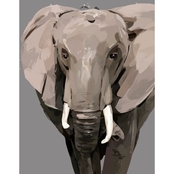 GreenBox Art Canvas Flocks & Herds, Demi the Elephant 10 x 14