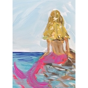 GreenBox Art Canvas Mermaid In the Sea, Blonde 10 x 14