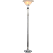 Artiva USA Crystal Suite Collection 3 Light LED Crystal Torchiere Floor Lamp Dimmer