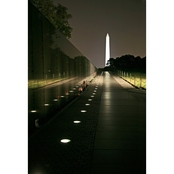 Capital Art The Viet Nam Memorial Wall and Washington Memorial at Night Wall Decor