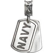 Nomades Sterling Silver Navy Dog Tag Charm