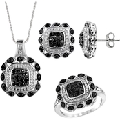 Sterling Silver 1 CTW Diamond 3 pc. Jewelry Set