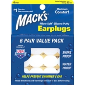 Macks Silicone Earplugs Value Pack 6 Pk.