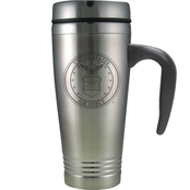 Air Force Hap Arnold Double Wall Insulated Travel Mug with Lid, Handle 16 oz.