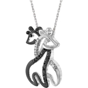 Animal's Rock Black Rhodium Sterling Silver Diamond Accent Giraffe Pendant
