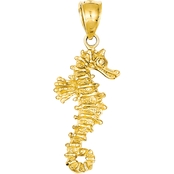 14K Yellow Gold Seahorse Charm