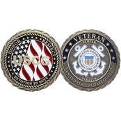 Challenge Coin US Coast Guard Veteran Devotion to Duty Coin