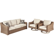 Ashley Beachcroft Sofa and Two Swivel Lounge Chairs Set