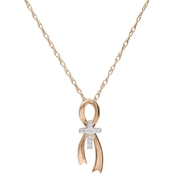 14K Rose Gold Over Sterling Silver Diamond Accent Pendant 18 in.