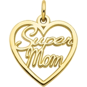 10K Gold Super Mom Charm