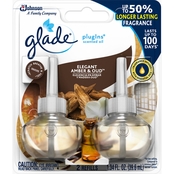 Glade PlugIns Scented Oils Elegant Amber and Oud Refills, 2 ct.