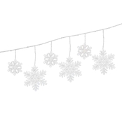 Everstar Super Sparkle LED Snowflake Curtain Style UL Lights 6 pc.