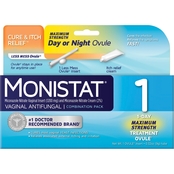 Monistat 1 Maximum Strength Cure and Itch Relief Treatment Ovule Combination Pack