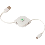 Retractable White Charge & Sync Lightning Cable