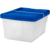 Sterilite Set of (2) 16 Quart Storage Boxes, Blue