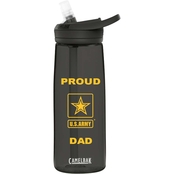 Proud Army Dad 0.75 L Water Bottle, Gray