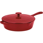 Cuisinart Chef's Classic Enameled Cast Iron Chicken Fryer in Cardinal, 4.5 qt.
