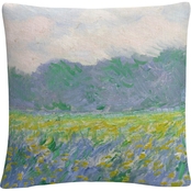 Trademark Fine Art Field of Yellow Irises Decorative Throw Pillow