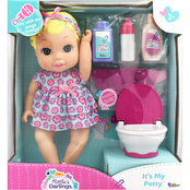 New Adventures Little Darlings It's My Potty 11 In. Doll with Potty Chair