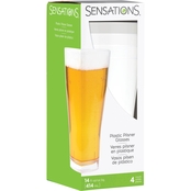 Sensations Clear Pilsner Beer Glasses, 4 ct.