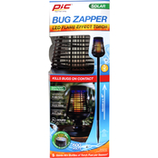PIC Solar Bug Zapper 2N1 Torch with Flaming LED 1ct