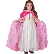 Underwraps Costumes Child Pink Velvet Panne Cape Costume