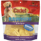 Cadet Chicken Basted Rawhide Chips Dog Treats 1 lb.