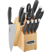 Cuisinart ColorPro Collection 12 pc. Black and Stainless Steel Cutlery Block Set