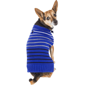 Petco Bond & Co. Blue Knit Striped Dog Sweater, Medium