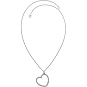 James Avery Sterling Silver Changeable Heart Charm Holder Necklace