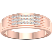 14K Rose Gold Over Sterling Silver 1/6 CTW Diamond Ring