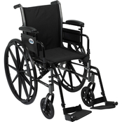 Drive Medical Cruiser III Wheelchair with Footrests, 18 in. Seat
